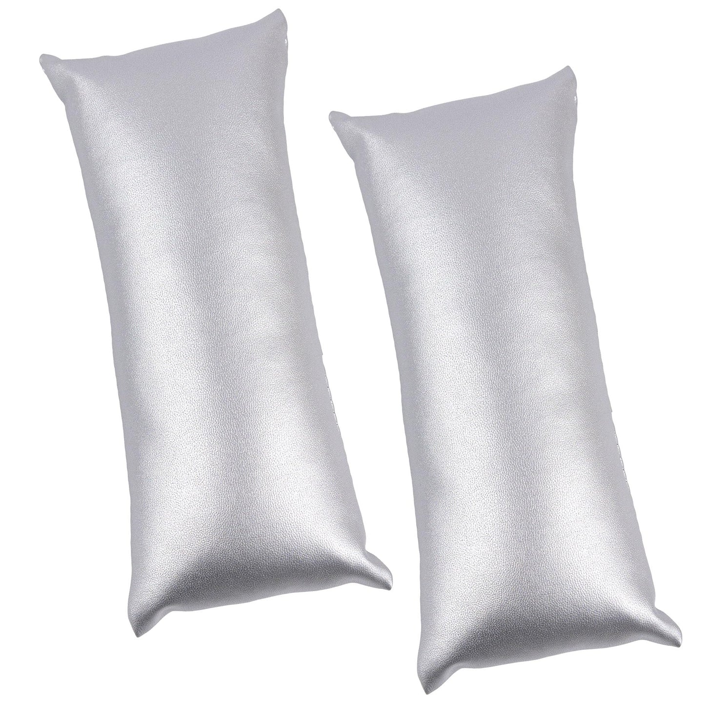Framendino, 2 Pack Silver Long Watch Pillow PU Leather Bracelet Display Pillows for Jewelry Shows