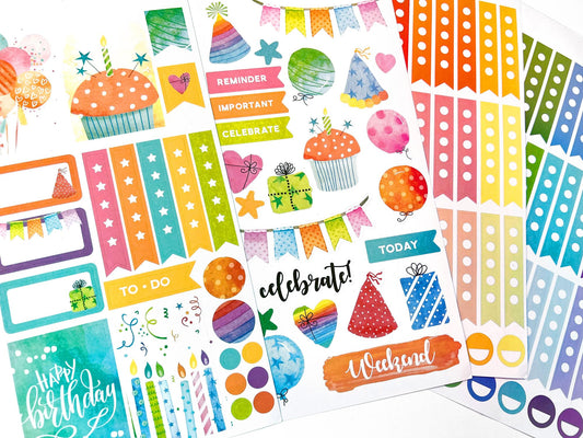 Paper House Productions Seasons Collection 30-Sheet 1200-Piece Celebrate Your Day Planner Sticker Folio for Planners, Journaling and Crafting
