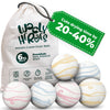 No More Dryer Sheets! Reusable Wool Dryer Balls XL 6-Pack - Reduces Static, Cuts Dry Time, & Softens Naturally