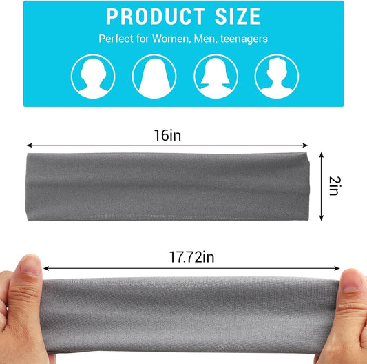 23 diademas de sudor para mujer, antideslizantes, de tela elástica, bandas suaves para el cabello deportivo