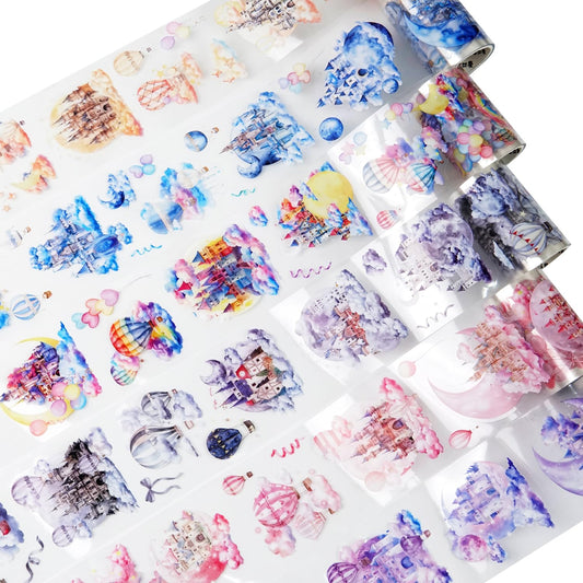 Blooming Sunflower PET Tape Set, 6 Rolls of Pre-Cut Floral Stickers for Journaling, Scrapbook Supplies, DIY Crafts, and Decorative Art