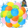 Magnetic Reusable Water Balloons for Kids, Refillable Water Balls Quick Fill for Pool, Outdoor Games for Beach, Summer Toys for Kids 4-10 (10Pack)