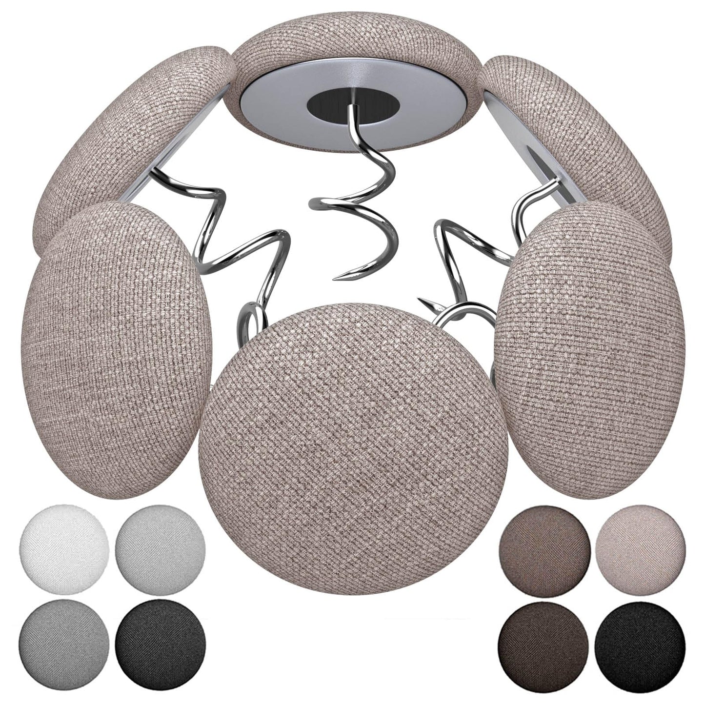 MAICOBI Bed Skirt and Upholstery Twist Pins – Flax Covered Button Pins for Securing Bed Skirts, Sofa Covers, Armchair Caddies, and Armrest Covers