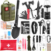 Survival Kit, 160 Pcs Emergency Supplies Camping Accessories with Upgraded Molle Bag, Gifts for Men Outdoor Adventure Camping Hiking Hunting (Green)