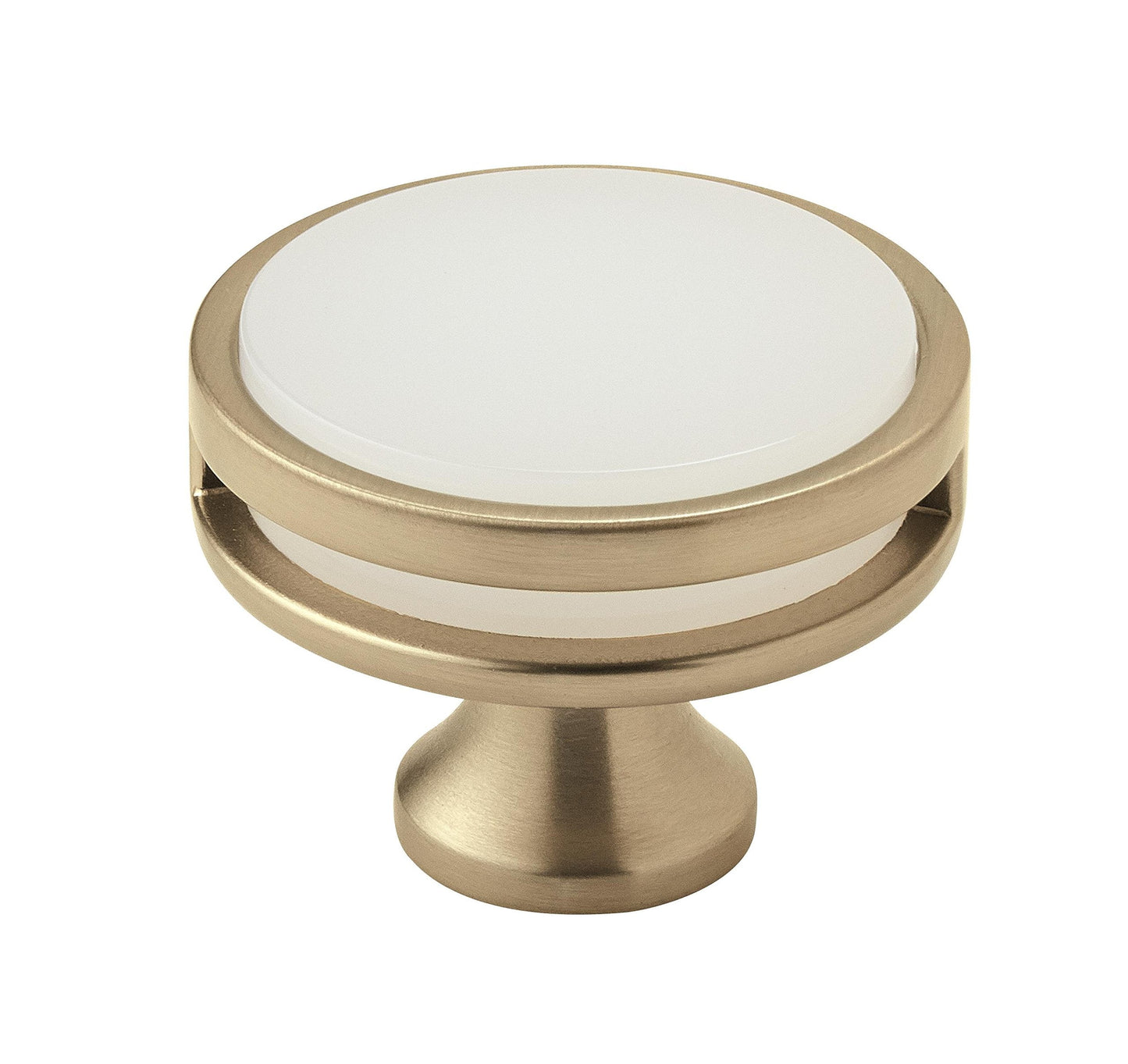 Amerock | Cabinet Knob | Golden Champagne/Frosted | 1-3/4 inch (44 mm) Diameter | Oberon | 1 Pack | Drawer Knob | Cabinet Hardware