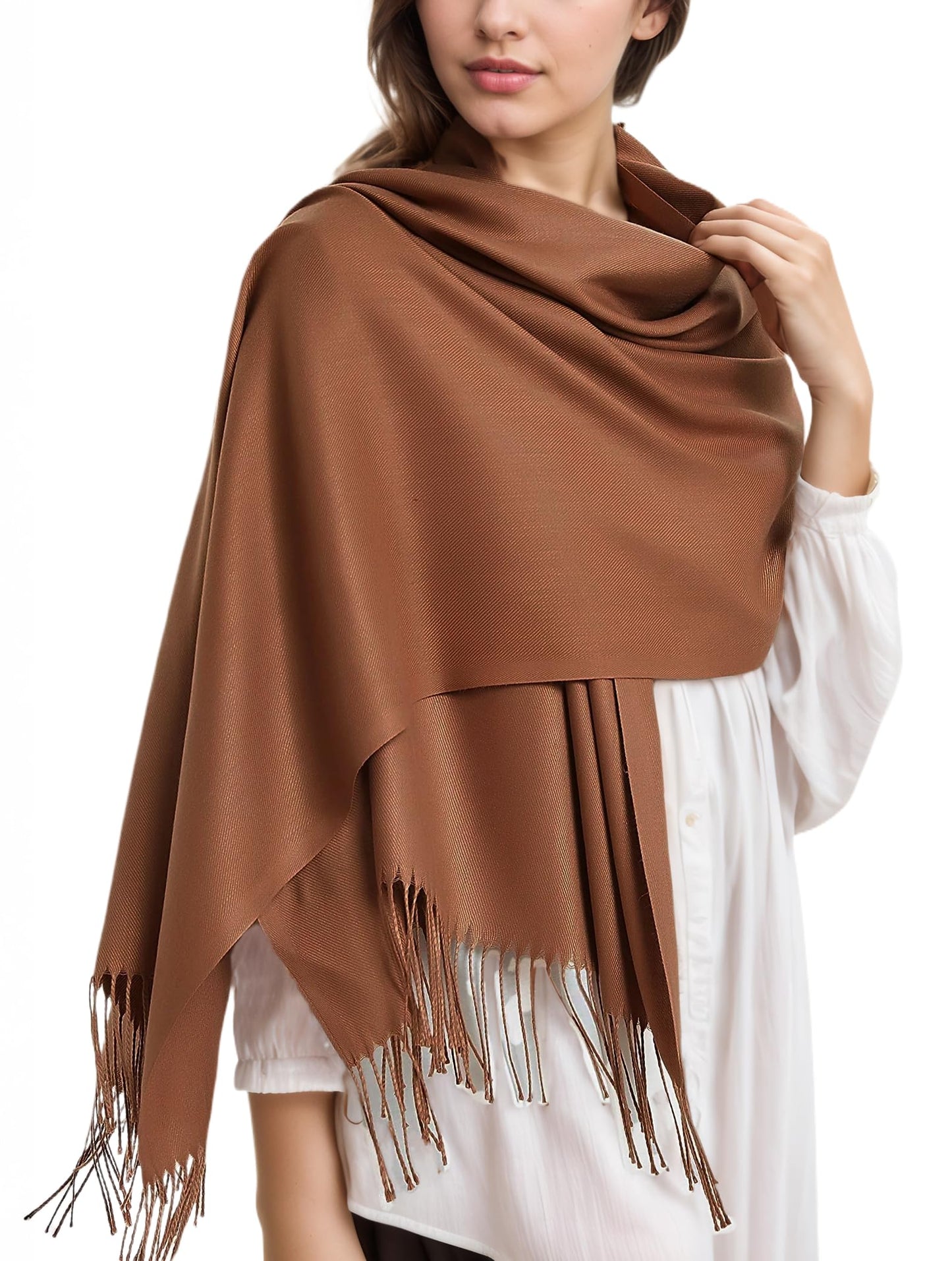 Achillea Soft Silky Pashmina Scarf for Women – Shawl Wrap for Evening Dresses, Bridesmaids, Weddings & Everyday Wear