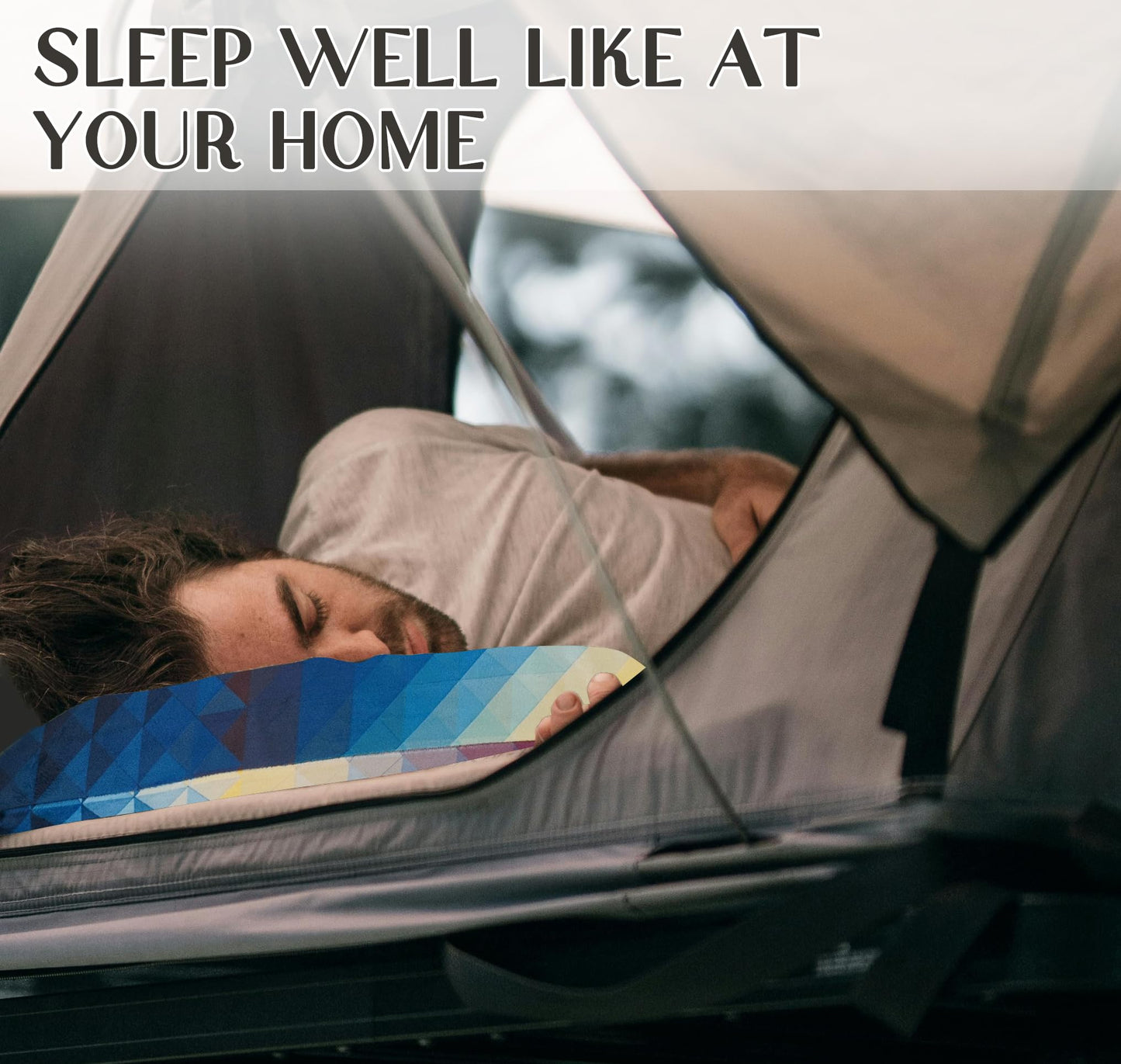 Xmzsdz Camping Pillow Shredded Memory Foam Travel Pillows for Sleeping Compressible Lightweight Camp Pillow Washable Backpacking Pillow for Camping & Hiking Firm Supportive Small Pillow for Travel