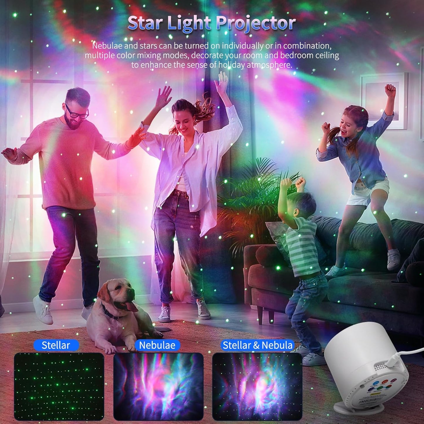 Star Projector, Galaxy Projector, Remote Control & Timer Galaxy Light, LED Nebula Night Light Projector for Adults Bedroom Decoration, Party, Birthday, Christmas,Valentine's Day,Room Decor