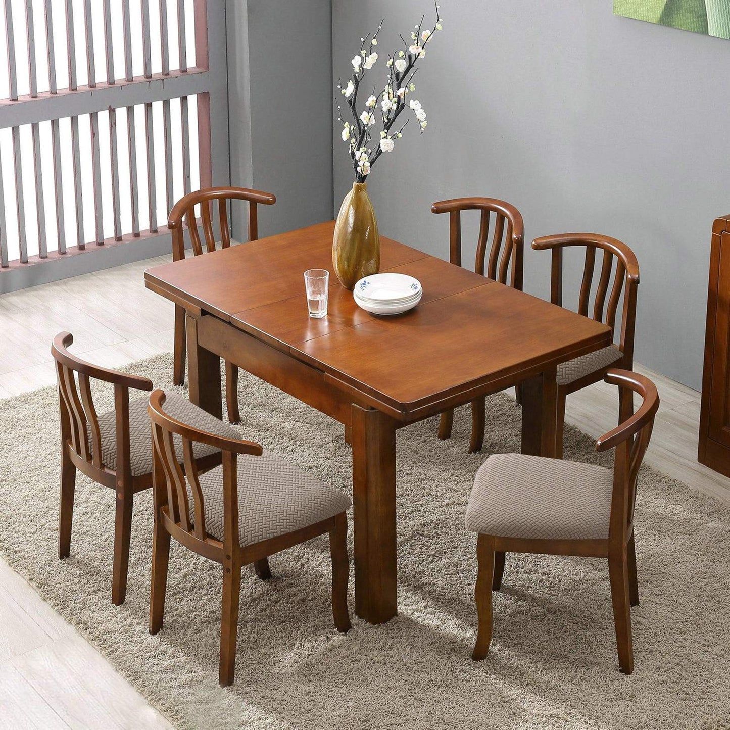 Genina Seat Covers for Dining Room Chair Seat Slipcovers Kitchen Chair Covers (Taupe, 6 Pcs)