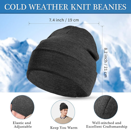 Winter Beanie Hat Neck Warmer Neck Gaiter Touchscreen Glove Set Cold Weather Gear Unisex,Warm Winter Stretchy Knit Gloves Hat (Grey)
