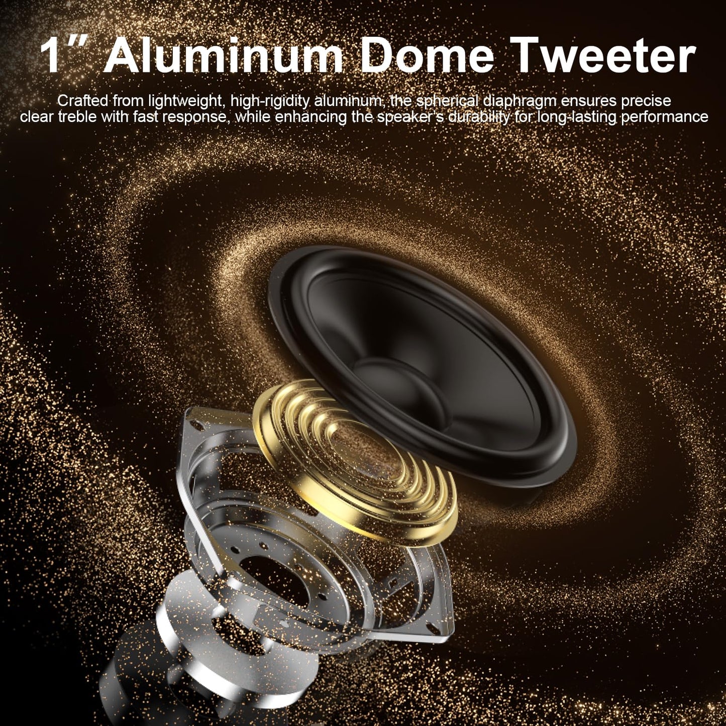 Hiwill Outdoor Speaker Waterproof – 4.5" Woofer with Dual Passive Radiators, Aluminum Dome Tweeter, All-Weather Durable Mountable Speakers for Patio, Poolside, Indoor-Outdoor Flexibility(Pair, Black)