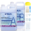 MTBJZJ Fast Cure Epoxy Resin Kit 0.6 Gallon (4 Hrs Demold) - Crystal Clear 1:1 Mix, Bubble-Free High Gloss for Art, Jewelry, Table Top Casting - Beginner Friendly Resin Supplies for DIY Crafts