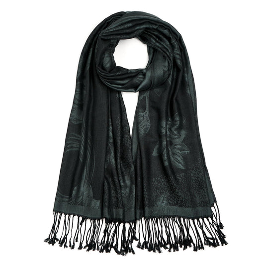 Paisley Pashmina Shawls and Wraps for Women Reversible Jacquard Festival Rave Pashmina Scarves with Fringe Vintage