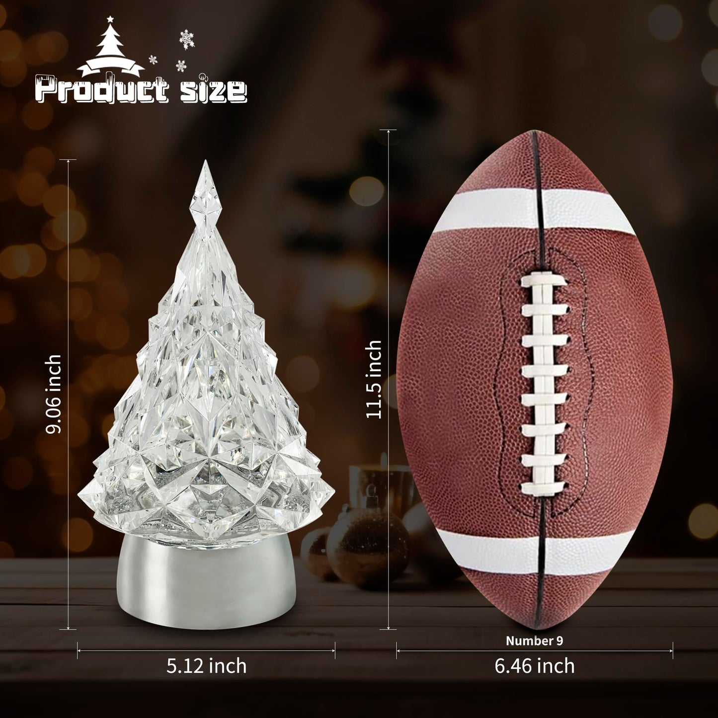 TECH ORANGE Christmas Snow Globe Lantern with Operated Water Glitters Lighted Snow Globe Lantern (Color-Changing Christmas Tree)