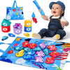 Montessori Toys for 1 Year Old - Cloth Fishing Game Baby Toys 6-12 12-18 Months with Stacking Cups - Sorting Learning Toddler Toy Age 1-2 - Babies First Birthday Gifts for 1 2 3 Year Boy Girl