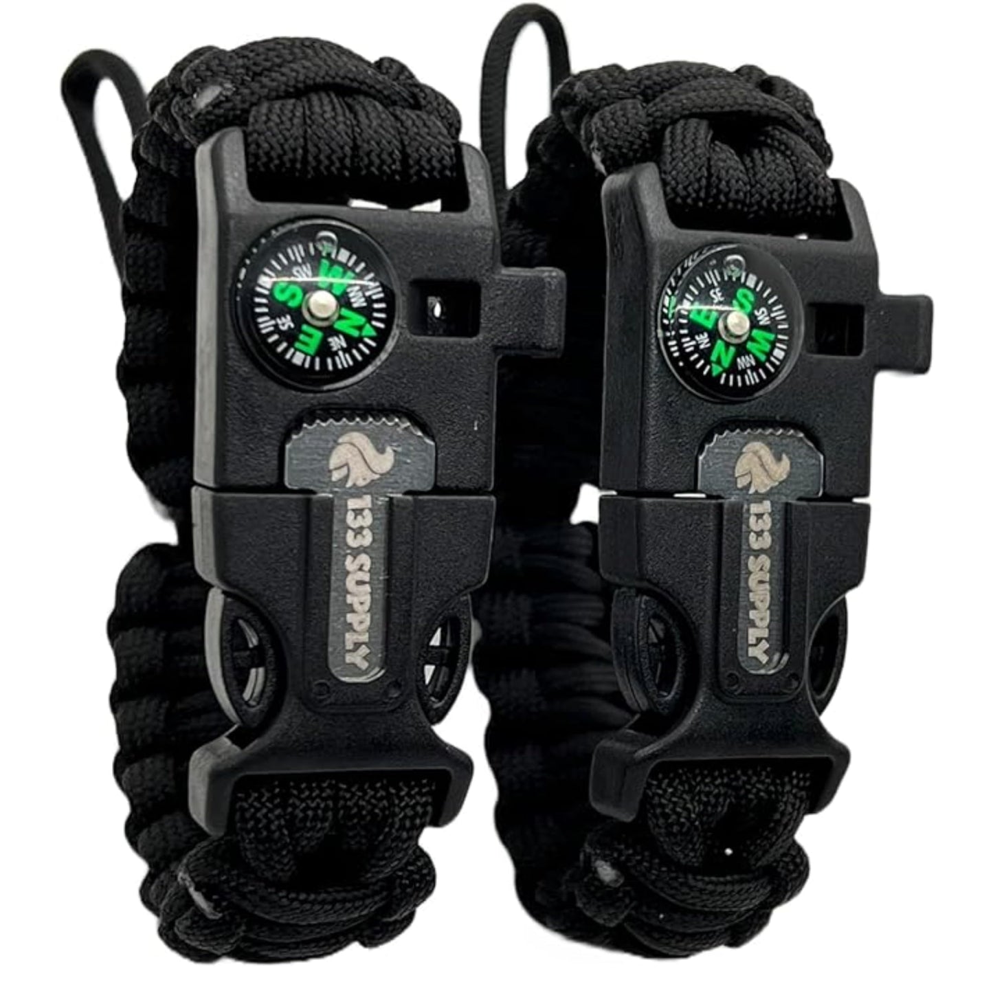 Paracord Bracelet Compass Hiking Survival Emergency Whistle Fire Starter Kit Camping Gear Hiking Essentials Fishing Hunting Accessories EDC Backpacking Gear Tactical Survival Gear Equipment