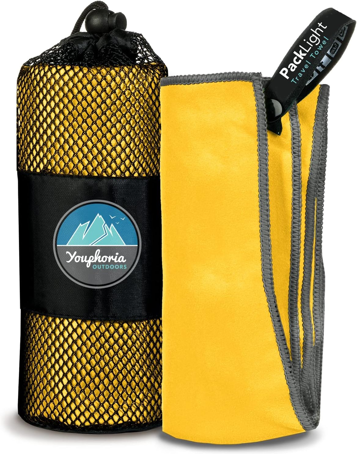 Youphoria Microfiber Travel Towel Fast Drying Lightweight - Quick Dry Towel for Camping, Beach, Backpacking, Hiking & Sport