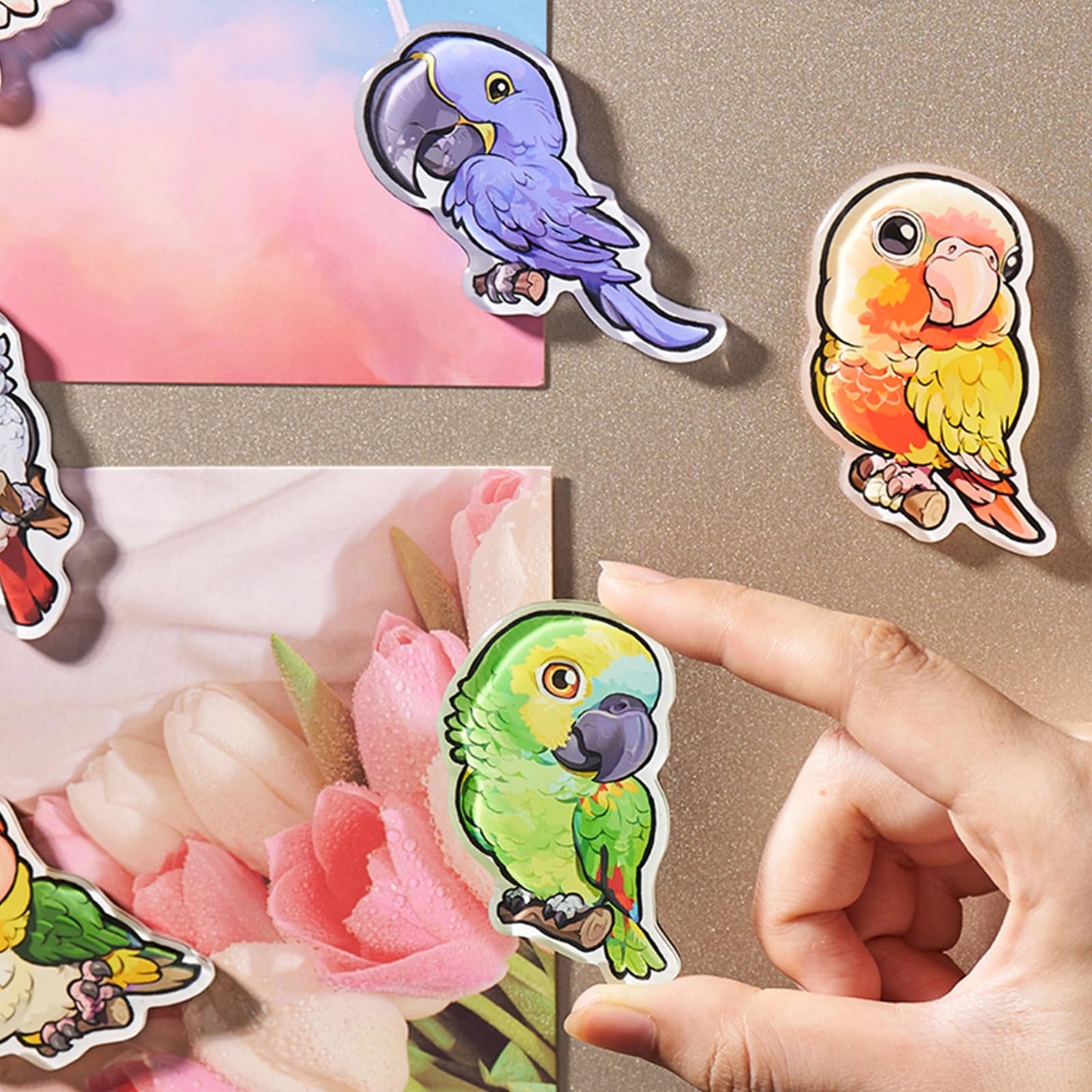 Fridge Magnets for Kids, Refrigerator Magnets for Toddlers, Magnetic Animal Refrigerator Toys, Pack of 6