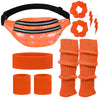 80s Neon Workout Costume Accessories Set 10 PCS Leg Warmers for Women 80s Headband Wristband Fanny Pack for Yoga Running