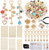 Wurosi 544Pcs Keychain Making Kit with Charms, Including 24 Keychains Clips 30 Extender Chain 198 Charm Jewelry Plier, DIY Keychains Kit, for Keychain Making Supplies DIY Crafts