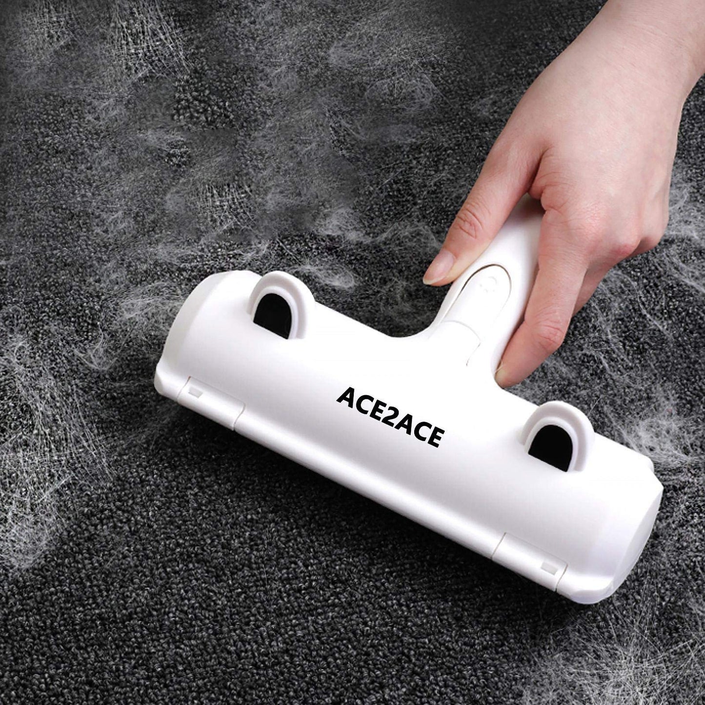 ACE2ACE Pet Hair Removal Tool, Lint Roller Brush for Cats and Dogs, Reusable Self Clean Pet Fur Remover, Pet Hair Remover for Laundry, Carpet, Furniture, Couch, Sofa and Bedding