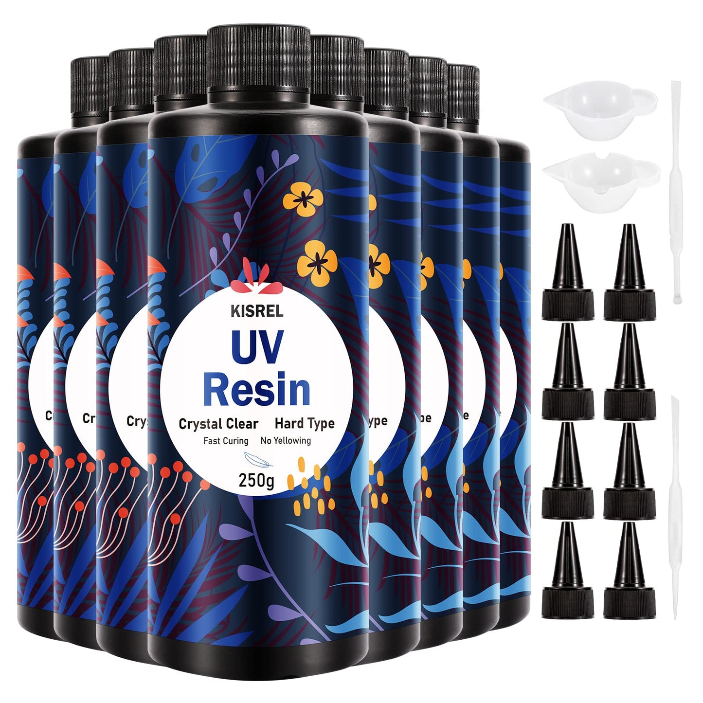 KISREL UV Resin 1000g - Upgraded Hard Type Crystal Clear Ultraviolet Curing UV Epoxy Resin for Craft Jewelry Making