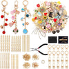 Wurosi 325Pcs Keychain Making Kit, Including 20 Keychain Clips 25 Extender Chain 118 Charms Jewelry Plier, Bag Charm Kit, Keychains Making Supplies for DIY Crafting and Jewelry Making