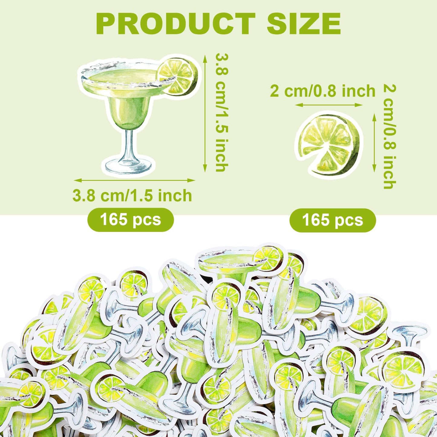 Humyoun 330 Pcs Margarita Glasses Confetti Margarita Party Decorations Margs and Matrimony Bachelorette Decor Margarita Table Confetti Decor for Mexican Day Bridal Shower Tropical Party