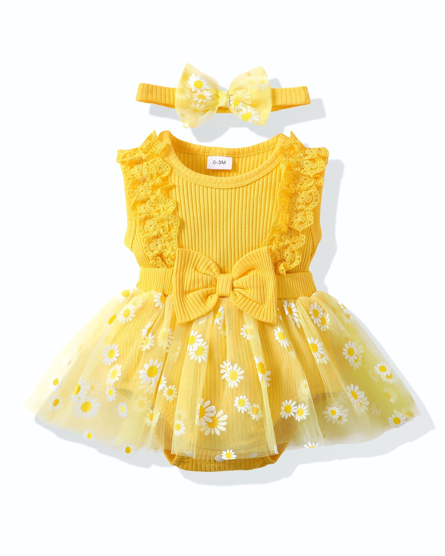 Renotemy Newborn Baby Girl Lace Romper Infant Summer Boho Flower Tulle Dress Party Gifts Newborn Photography Outfits