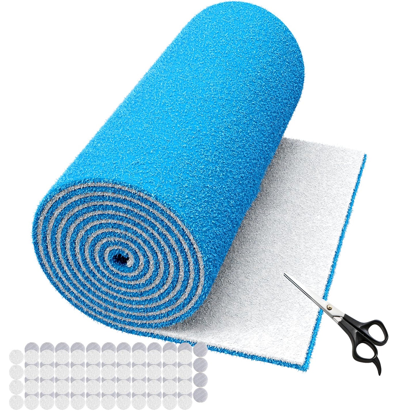 Demiwise Air Vent Filters, 12" x 140" Cut to Fit Air Filter Material (70+ Filters),MERV 8 Triple Electrostatic Vent Filter for AC, HVAC Furnace, Grilles and Mobile Home-Includes 48 Adhesive Hook Tape