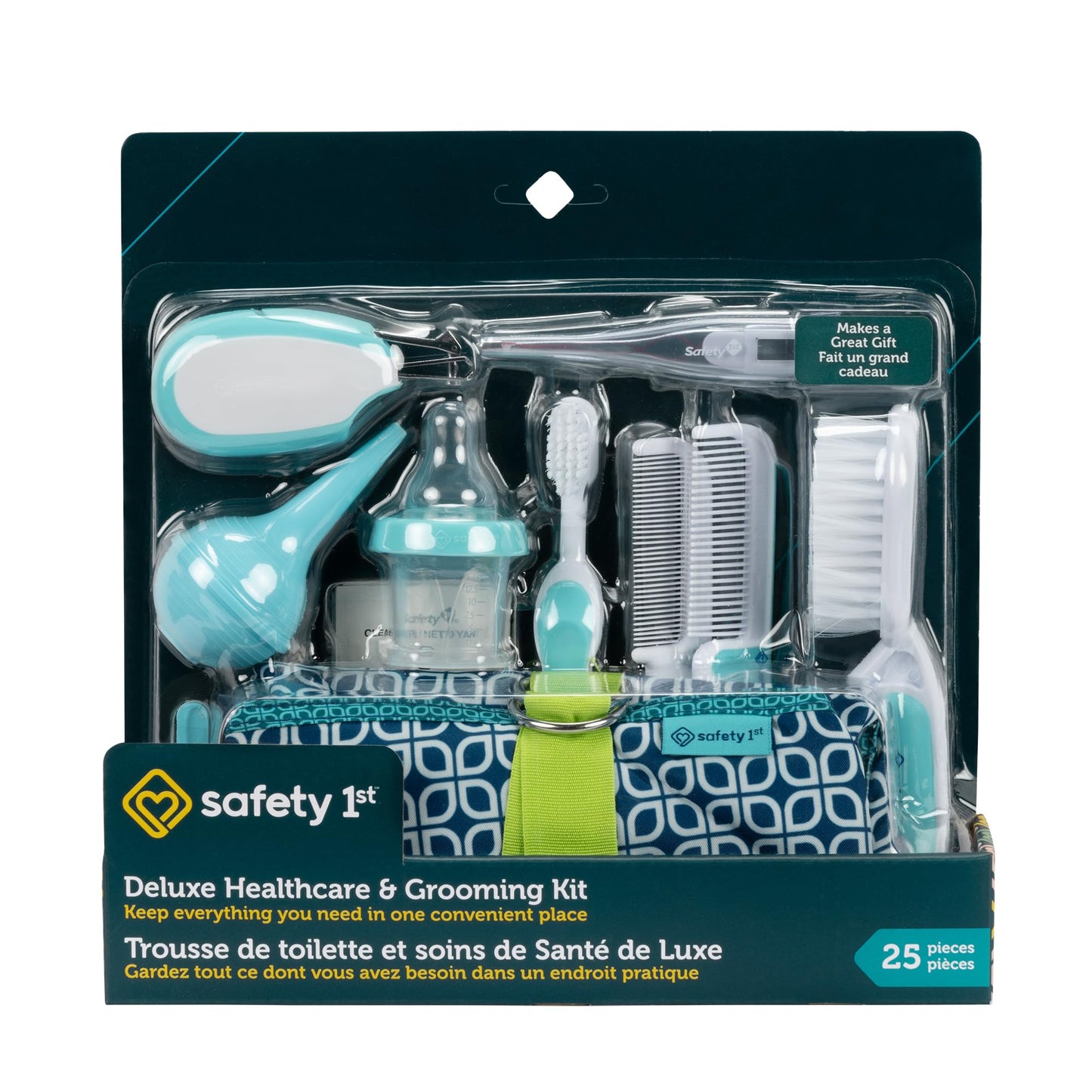 Safety 1st Deluxe Baby Healthcare and Grooming Kit, Arctic Blue, Newborn Baby Essentials, One Size, 25 Pieces