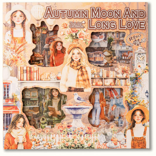 Season Scrapbook Stickers Set, Summer Junk Journal Supplies, 100 Sheets PET Transparent Sticker for Adults, Pre Cut Scrapbooking and Journaling for Women, Decorative DIY Arts Crafts