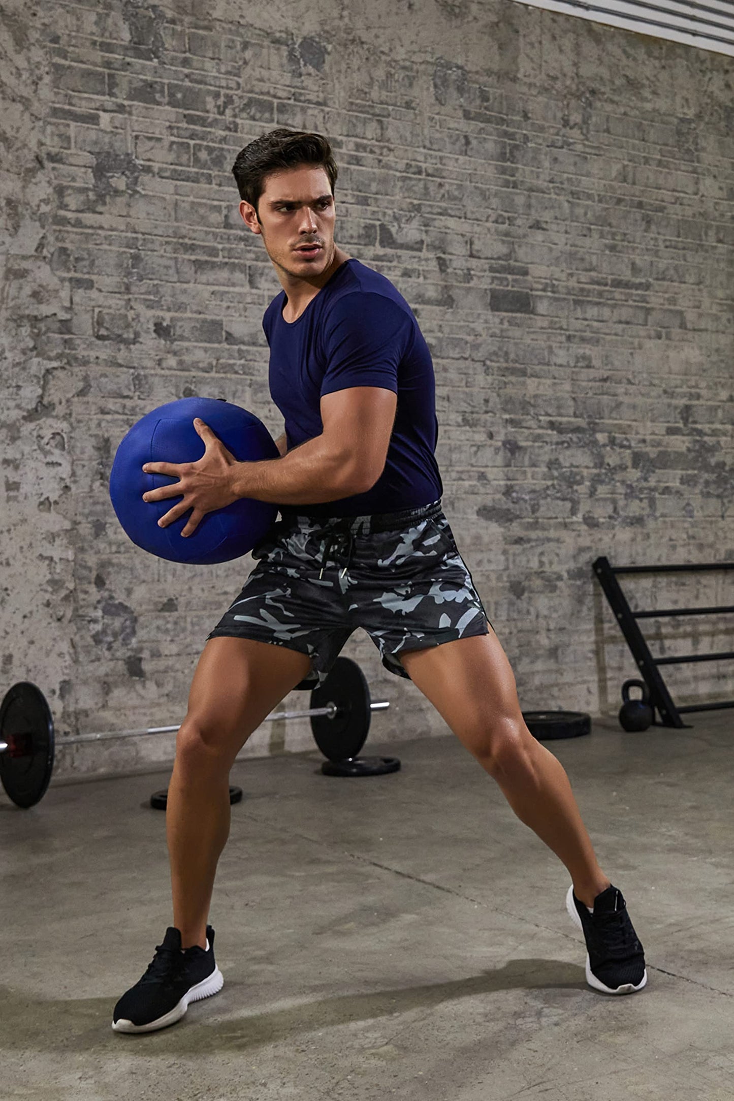 COOFANDY Men's 2 Pack Gym Shorts Mesh Breathable Athletic Running Shorts with Pockets Sports Training Workout Clothes