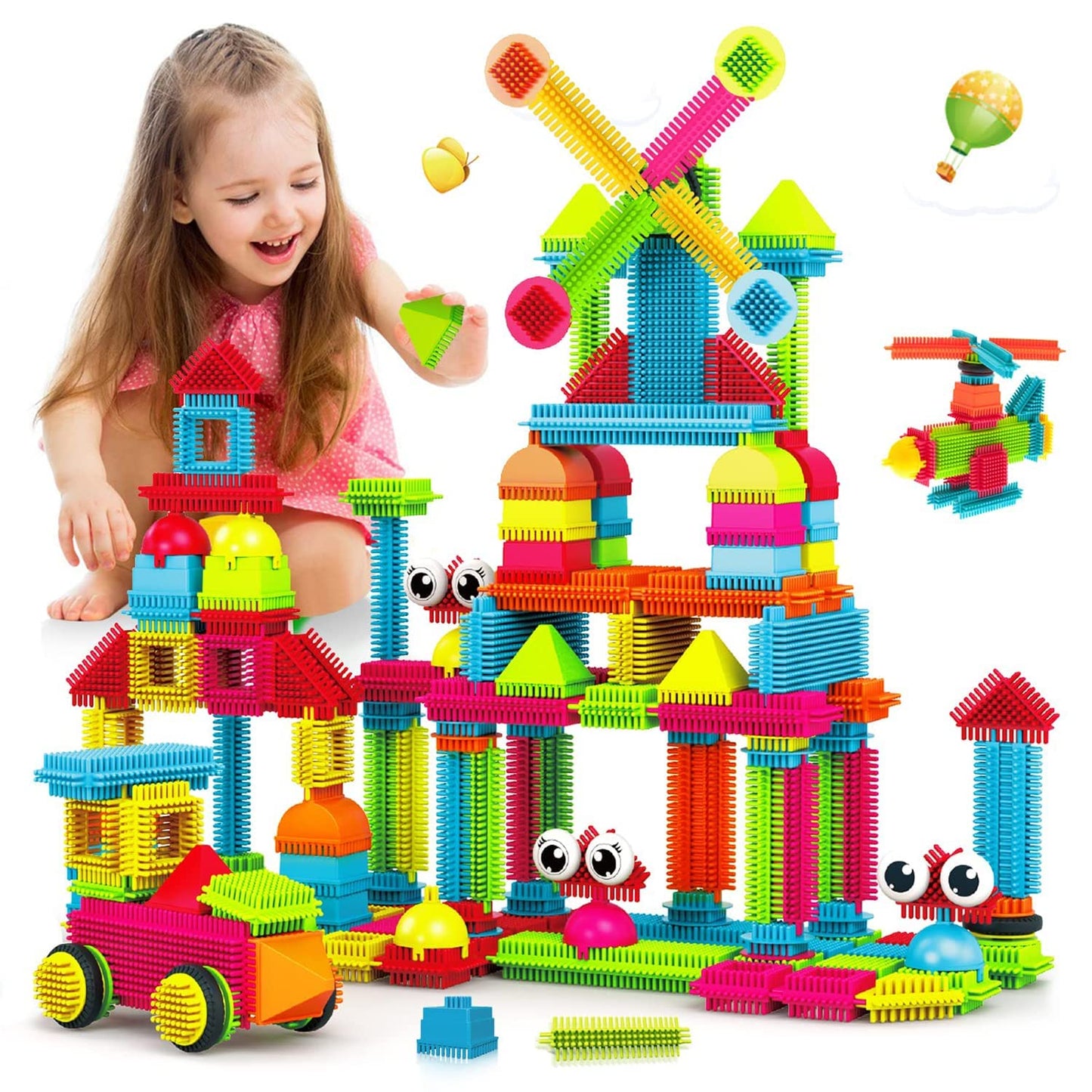 Contixo STEM Building Toys - 110 pcs Marble 3D Magnetic Run Tiles Learning Stacking Educational Building Blocks Set, Creativity Beyond Imagination, Inspirational, Recreational Toy for Kids