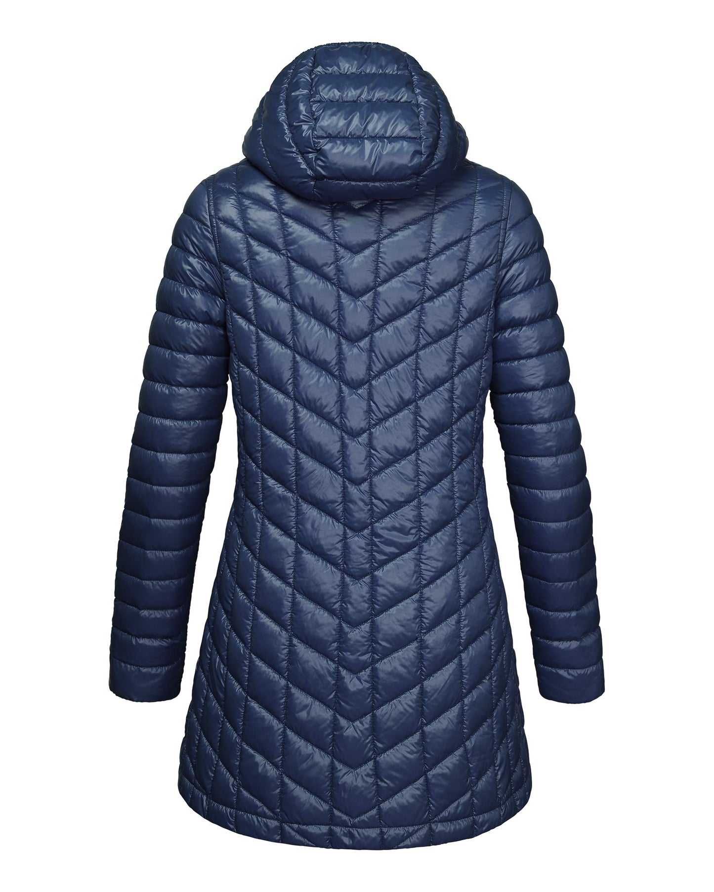 Outdoor Ventures Women's Maryan Hooded Ultra Lightweight Warm Thermolite Long Puffer Coat