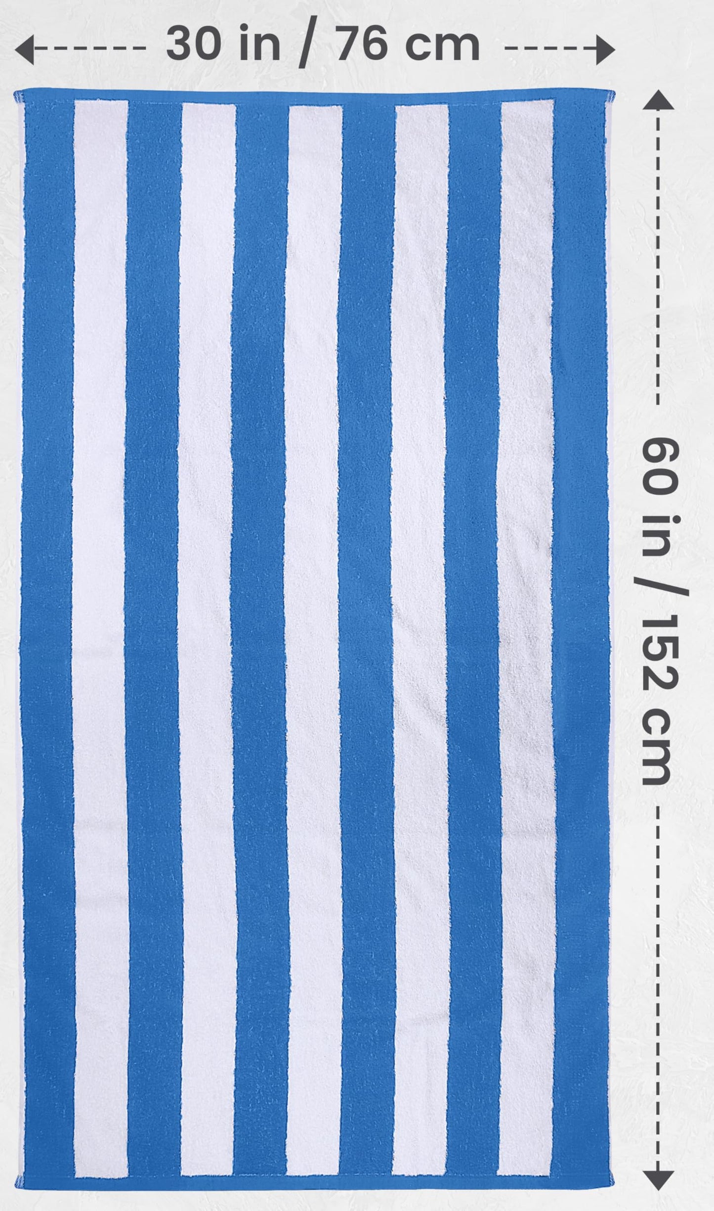 Utopia Towels 4 Pack Cabana Stripe Beach Towel, 30 by 60 Inches, Oversized 100% Ringspun Cotton Pool Towels, Highly Absorbent Bath Towels for Bathroom
