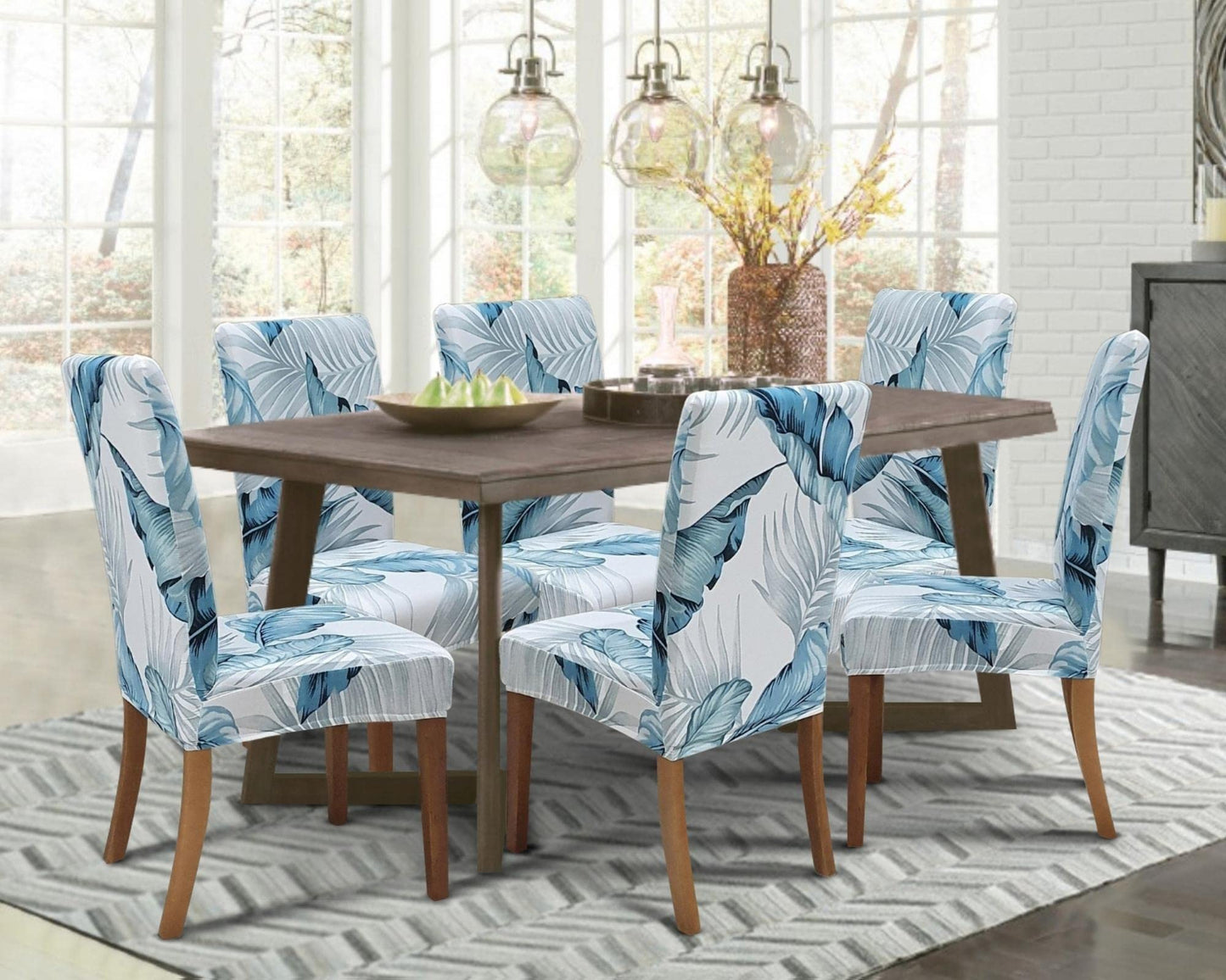 SPRINGRICO Chair Covers for Dining Room Set of 4, Stretch Dining Chair Cover, Washable Spandex Kitchen Parsons Chair Slipcovers, Removable Seat Protector for Home or Party (4 Pack, Cassandra)