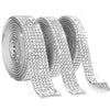 Rhinestone Ribbon Self Adhesive Rhinestone Stickers 3 Yards Bling Diamond Ribbons Rhinestones Strips Crystal Rhinestone Tape for Wedding Birthday Party Supplies DIY Crafts Phone Shoes Home Decoration