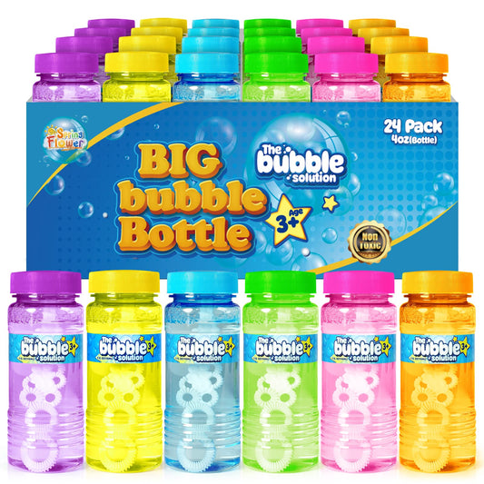 48 Pcs Bubble Bottles with Wand,Bubbles Party Favors for Kids,Summer Toys, Blow Bubbles Solution Novelty Toy, Party Favors, Birthday Party Supplies, Outdoor & Indoor Activity,4oz,6 Colors