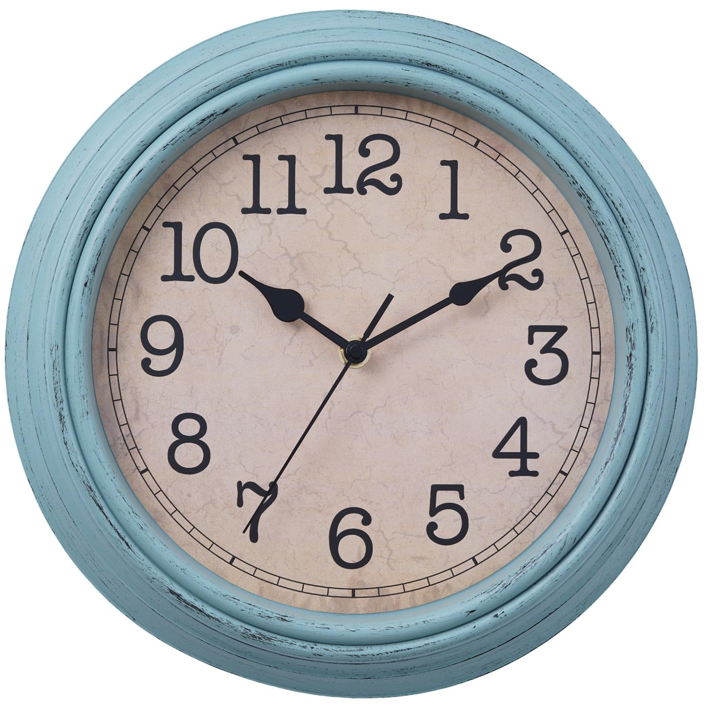 HYLANDA Wall Clock, 9 Inch Silent Non Ticking Classic Battery Operated Clocks, Decorative for Living Room, Bedrooms, Bathroom, Kitchen Office (Bronze)