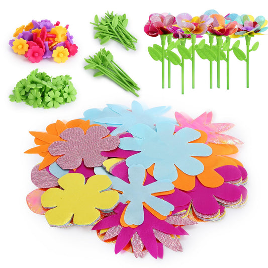 DAISRED Flower Bouquets Toys for Girls Ages 4-8, Crafts Kits Toys for 3 4 5 6 7 8 9 Year Old Girls Birthday Gifts, Educational DIY Craft Toy for Kids, Build Your Creative Flower Bouquet