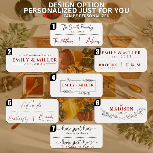 Personalized Charcuterie Board - Large Cheese Board for Wedding & Anniversary, New Home, House, Bridal Shower, Birthday, Retirement Gift for Women, Custom Wedding Gifts