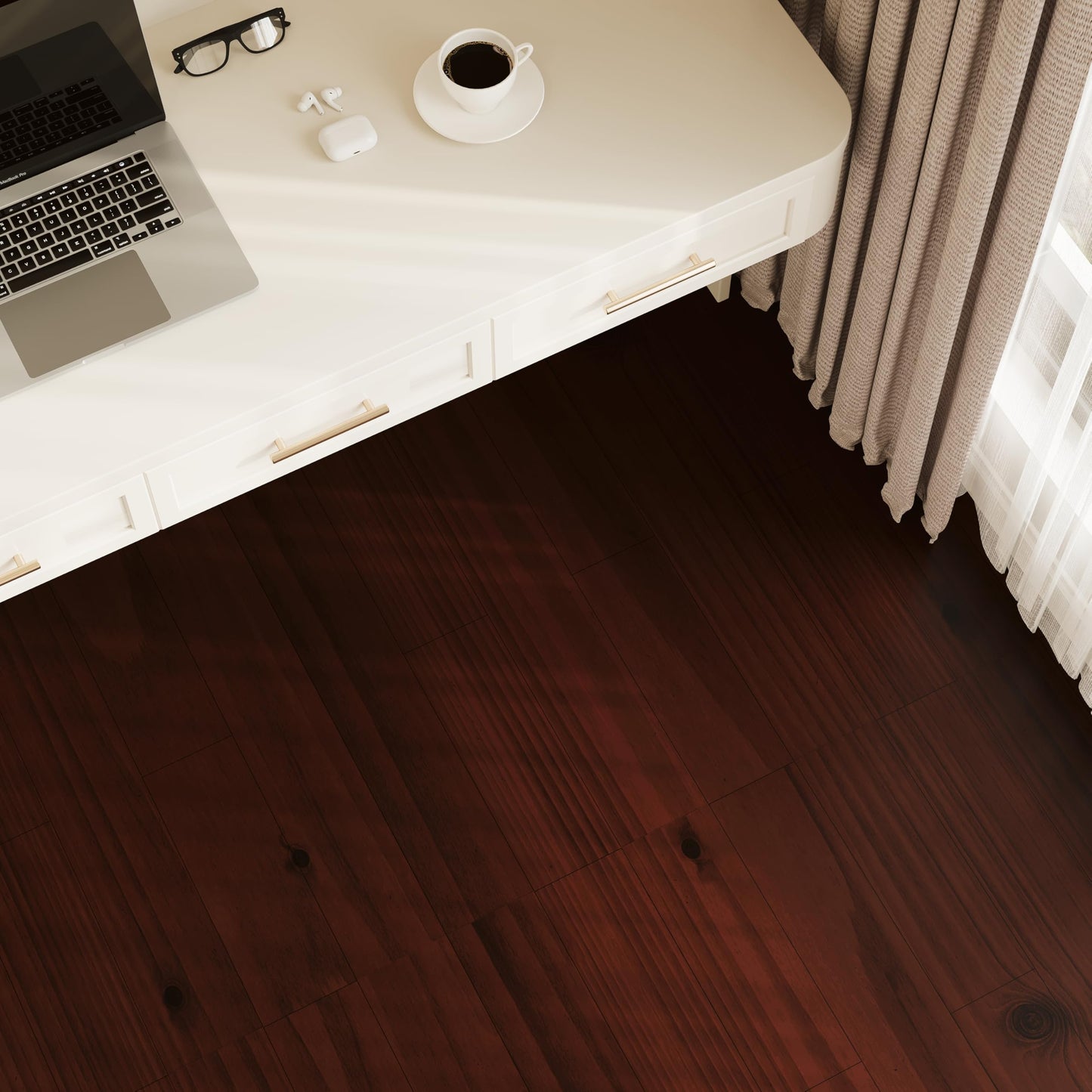 18 Sq. Ft Floor Tiles Peel and Stick Vinyl Floor 36 x 6 inch Luxury Self Adhesive Waterproof Flooring Planks DIY for Kitchen, Living Room, Shops, RV, Wood Look Plank, 12-Pack, Burnt Sienna