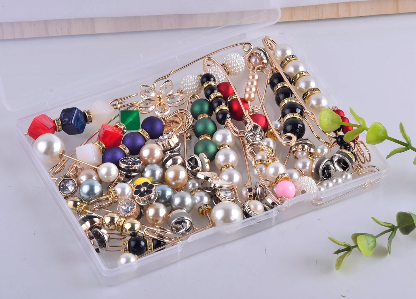 Brooches and Pins for Women Bulk 50pcs Charms for Socks Safety Pins Brooch Pins Buttons Pins for Clothes,Cute Pearl Brooch Pins for Women Scarf Shawl Hat Pins Shoe Sock Charms Jewelry Accessories