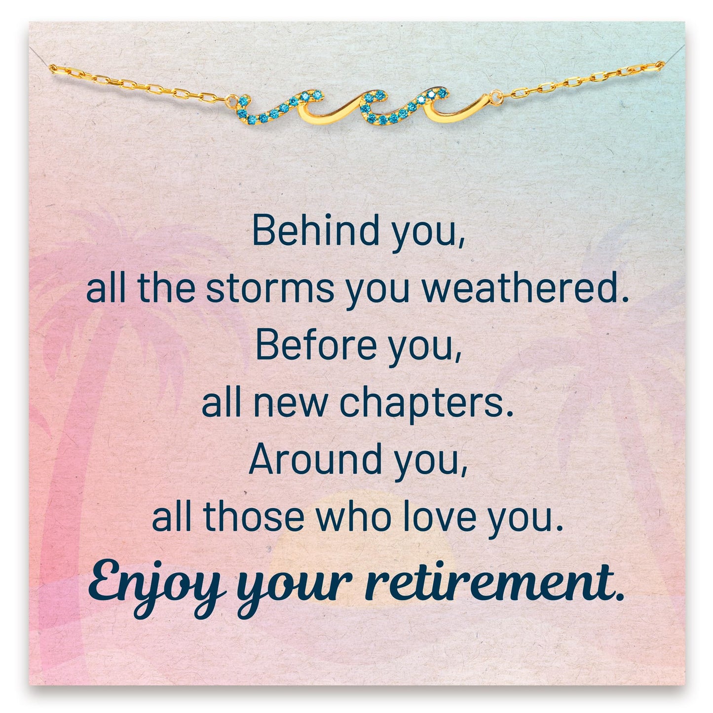 STORYJEWELLERY Birthday Gifts for Women, Gifts for Sister Mom Daughter and Friend, 30th 40th 50th 60th Birthday Gifts for Women, Wave Bracelet for Sister Mom and Daughter, Retirement Gift for Woman