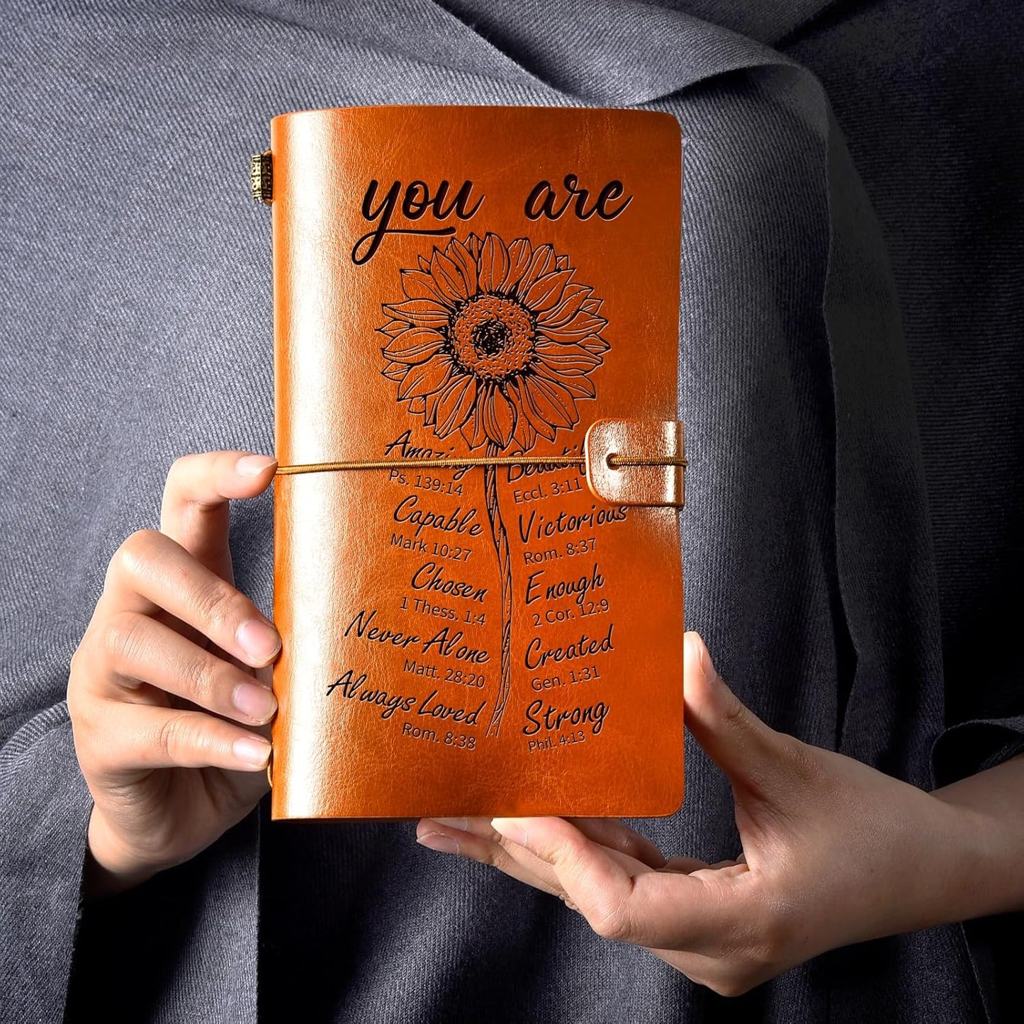 Christian Gifts for Women, Inspirational Gifts for Women, Refillable Writing Journal, Religious Gifts for Women, Birthday Christmas Gifts For Women, Men, Sister, Friends