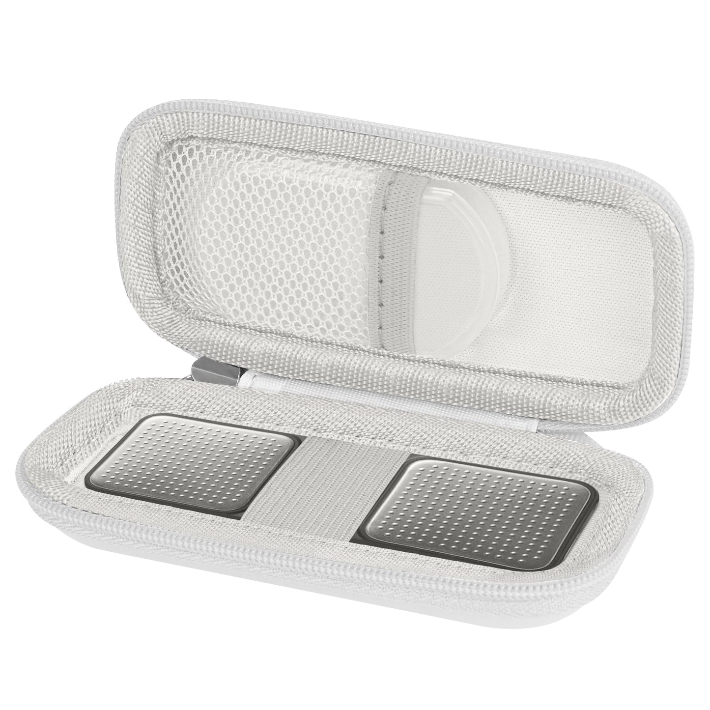 stukcaze Heart Rate Monitor Case KardiaMobile EKG Monitor 1L 6L, Portable Hard EVA Kardia Mobile Case with Climbing Clip, Protective KardiaMobile EKG Organizer (WHITE)