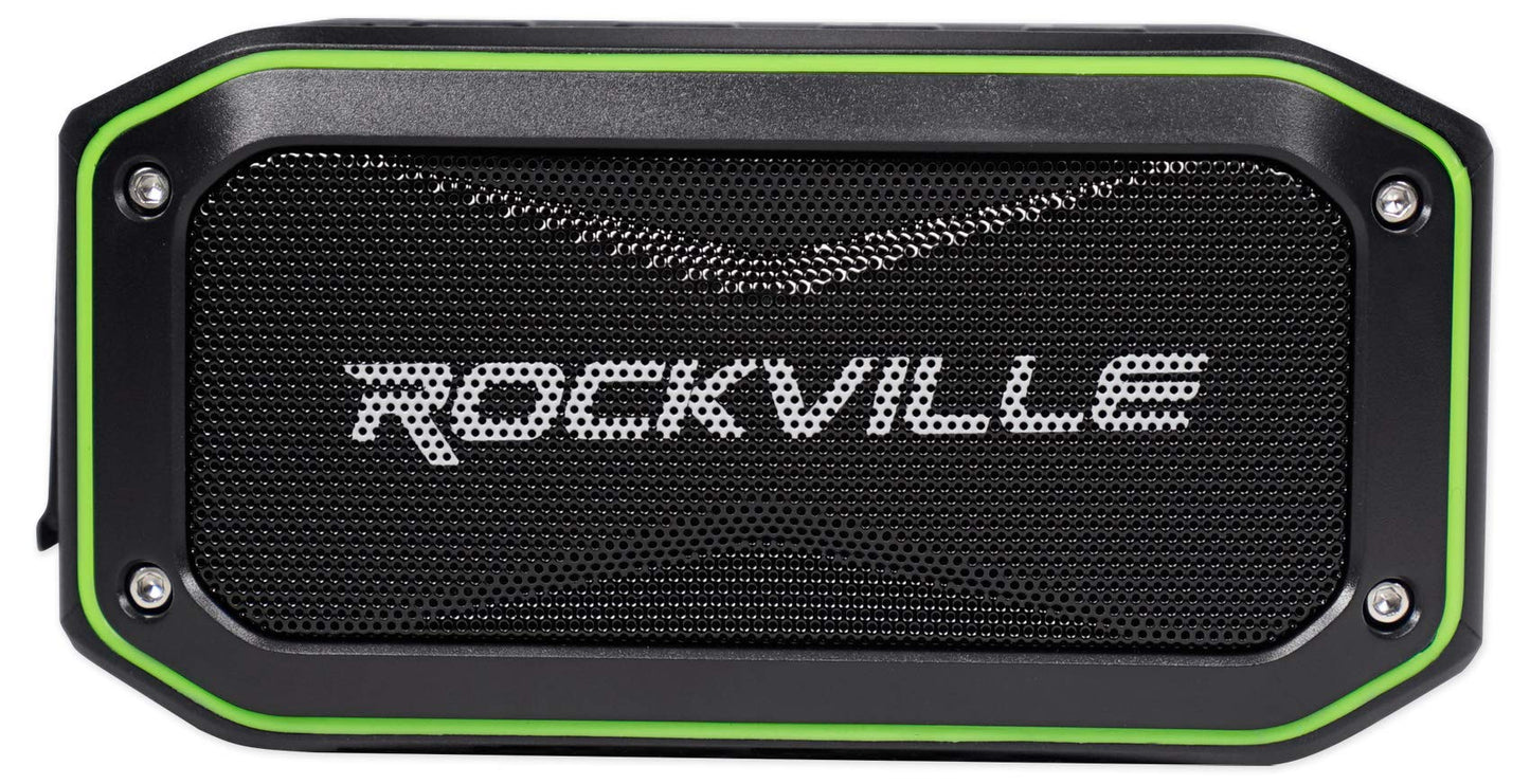 Rockville (2) Rock Anywhere Waterproof Portable Bluetooth Speakers+TWS Linking