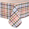 Heavy Duty Vinyl Tablecloth with Flannel Backing Waterproof Oil-Proof Plastic Table Cloth Stain-Resistant Wipeable Rectangle or Square Table Cover for Indoor and Outdoor (Color Checkered,54x54 Inch)