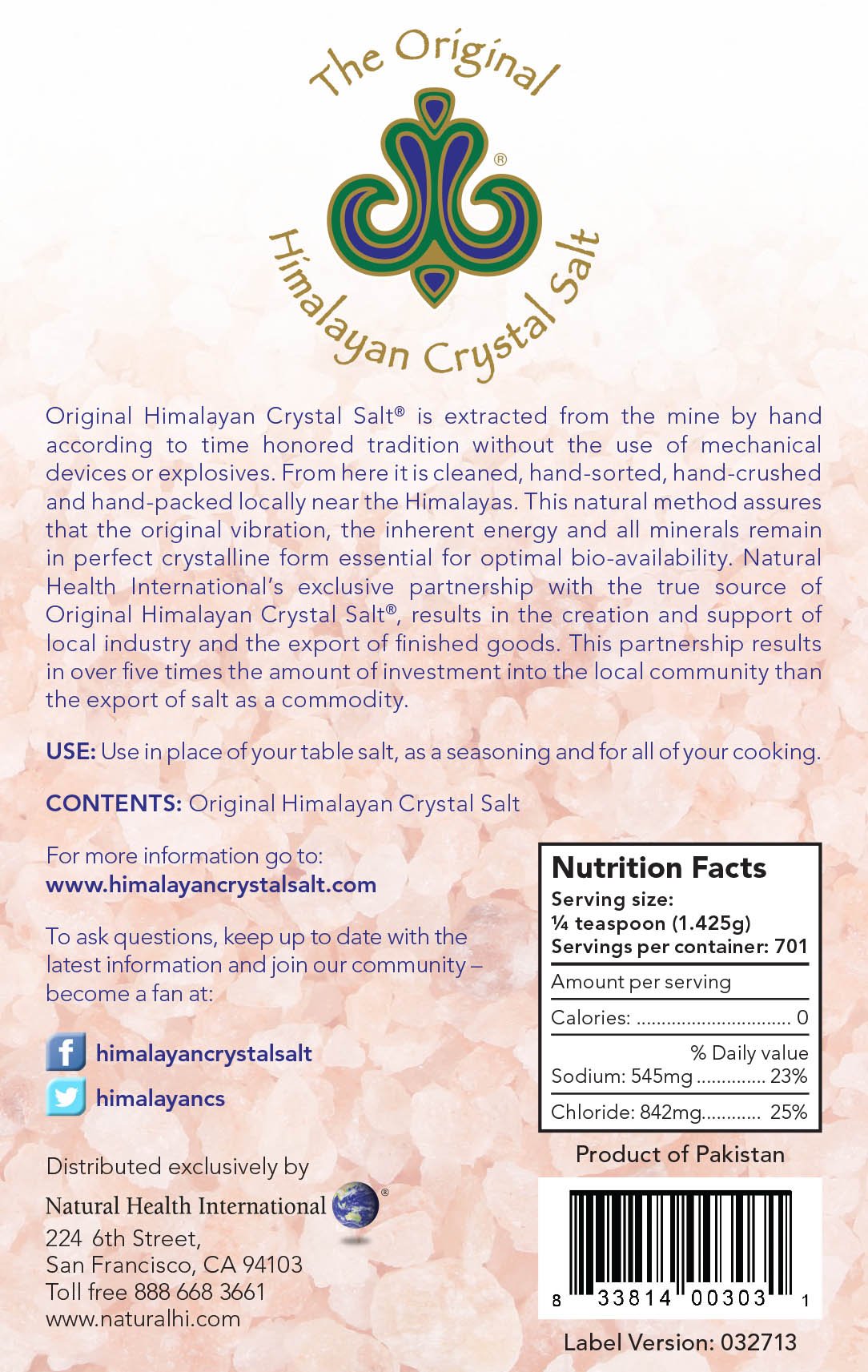 Original Himalayan Crystal Salt - Coarse Granulated - Culinary Salt for Healthy Cooking - Mineral Rich Salt with Great Flavor (3 Pack)